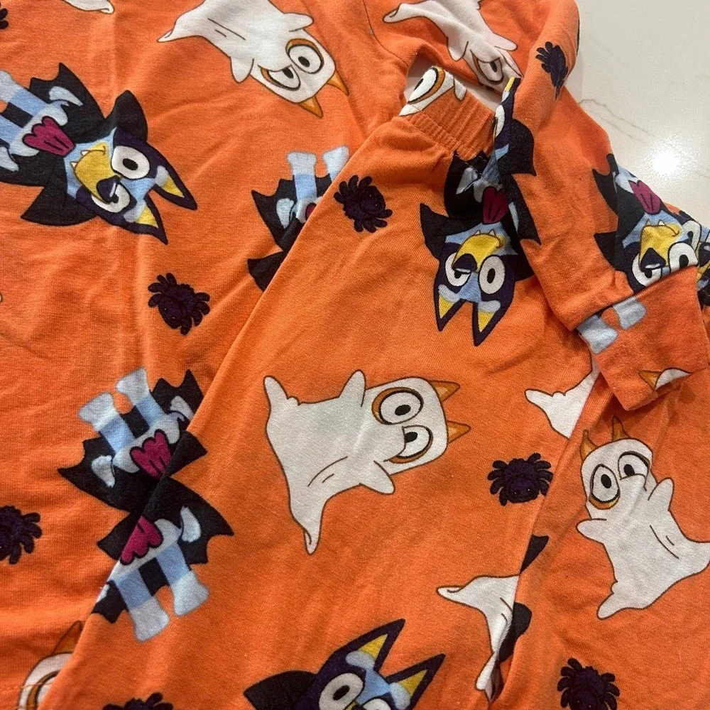 Bluey Halloween Orange Pajama Set - Super Soft! 3T